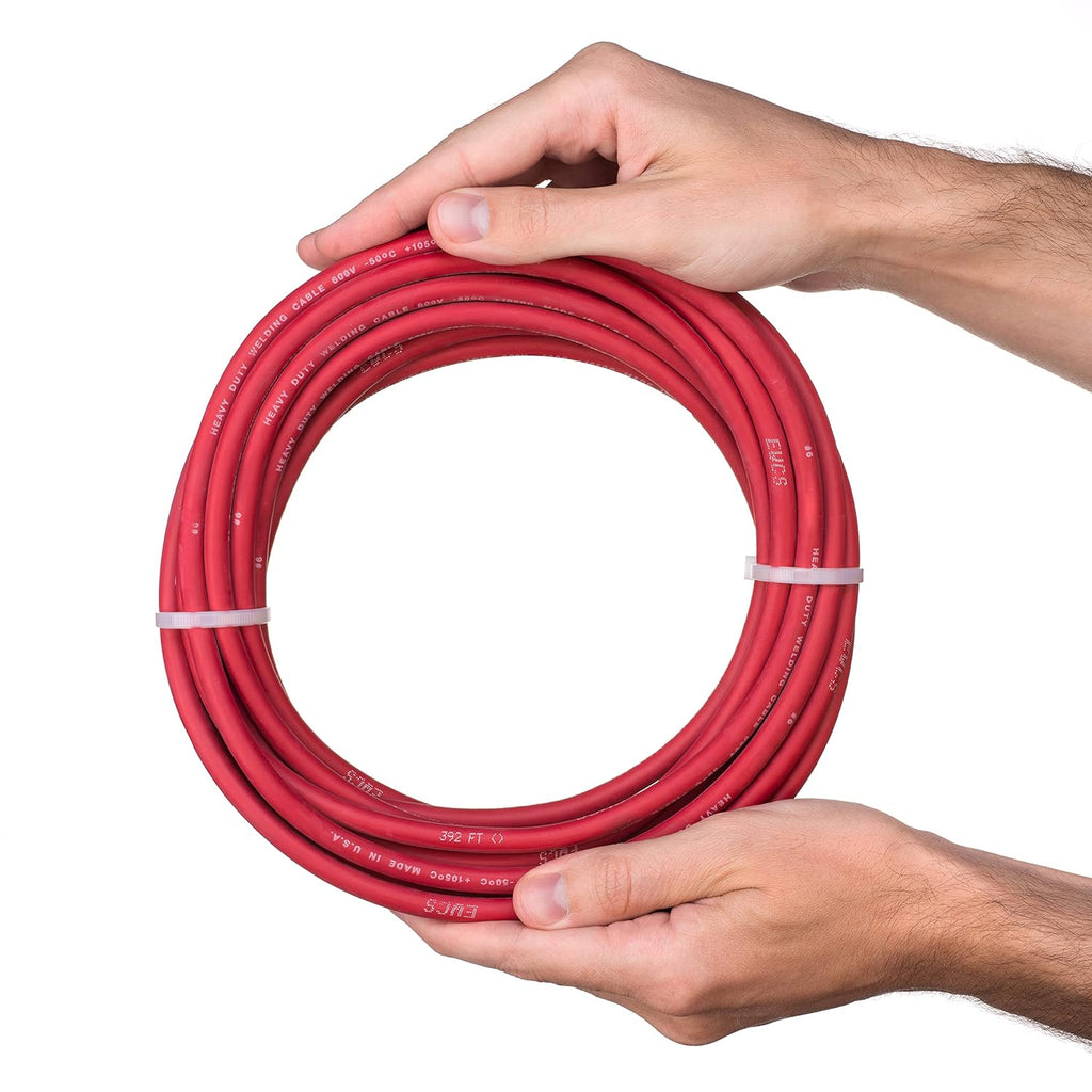 6 Gauge Welding Cable 600 Volt Red 25 Feet V676376