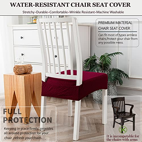 Light Gray Set of 2 Waterproof Jacquard Chair Seat Covers D583952