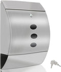 Large Wall-Mount Locking Mailbox with Key Lock and Newspaper Holder, 15.6" x 11.7" x 4.7" N378