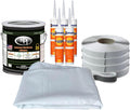 RV Rubber Roof Kit with 9.5Ft Wide x 25Ft Long TPO Membrane V552145