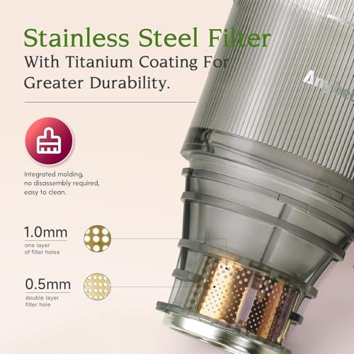 Cold Press Juicer, 200W Masticating Juicer with 2 Auger, Tritan Materials P6405