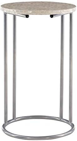 Silver Metal Accent C Table X942940