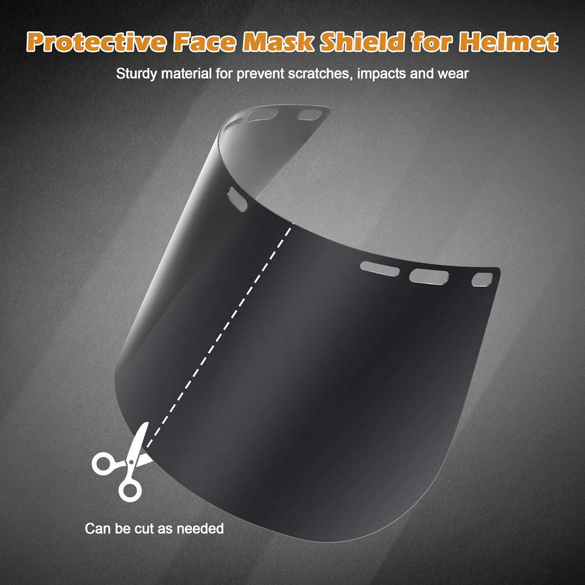 15.5'' x 8'' Tinted Full Face Shield Replacement Lens W9201