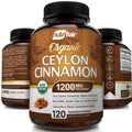 Organic Ceylon Cinnamon 1200mg per Serving, 120 Capsules K733