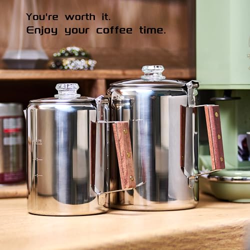 Stainless Steel Stovetop Coffee Percolator (9 Cups) K34890