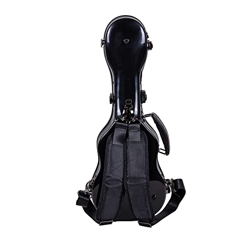 White Fiberglass Baritone Ukulele Case with Removable Shoulder Straps and TSA Lock K75738