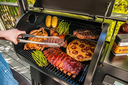 Black Electric Wood Pellet Grill and Smoker with WiFi T529831