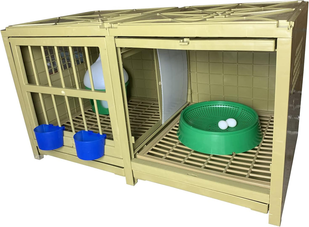 Pigeon Cage Plastic Bird Cage Nest Box Carrier Combination Package 32x18x18 Inch M891798