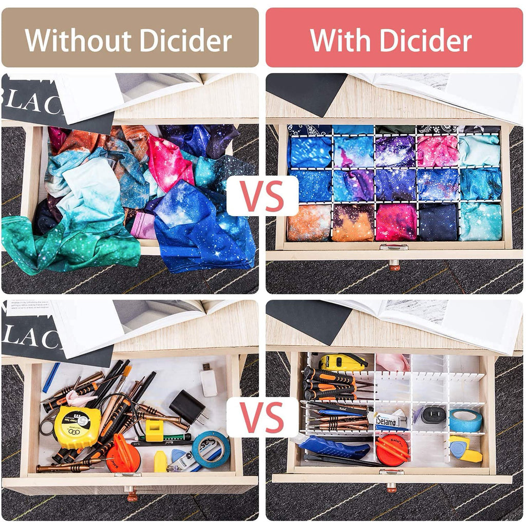 40 Pack White Drawer Dividers Organizer Set C925899