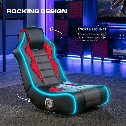 Foldable Bluetooth Audio Floor Chair with Headrest Mounted Speakers Z404546