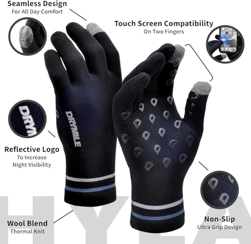 Waterproof Winter Wool Blend Touchscreen Gloves V11441