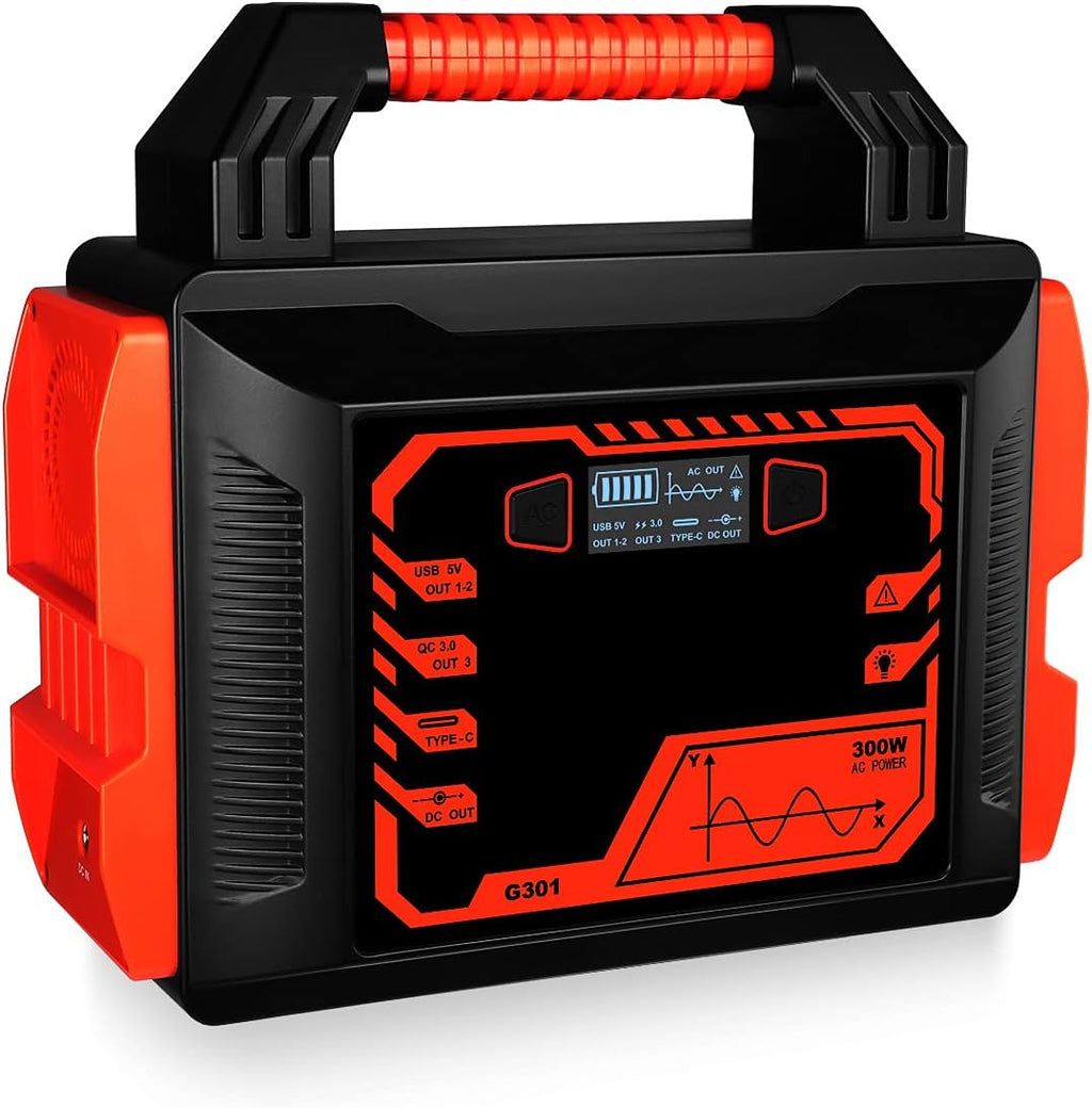 300Wh Portable Power Station with 110V/200W AC Outlet B6683