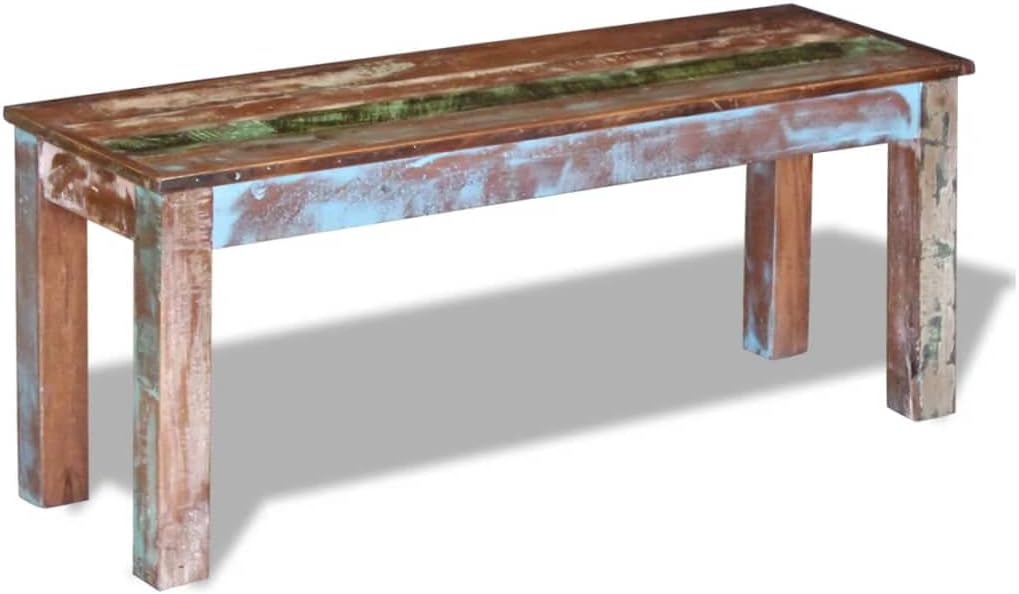 Solid Reclaimed Wood Bench 43.3"x13.8"x17.7" X425236
