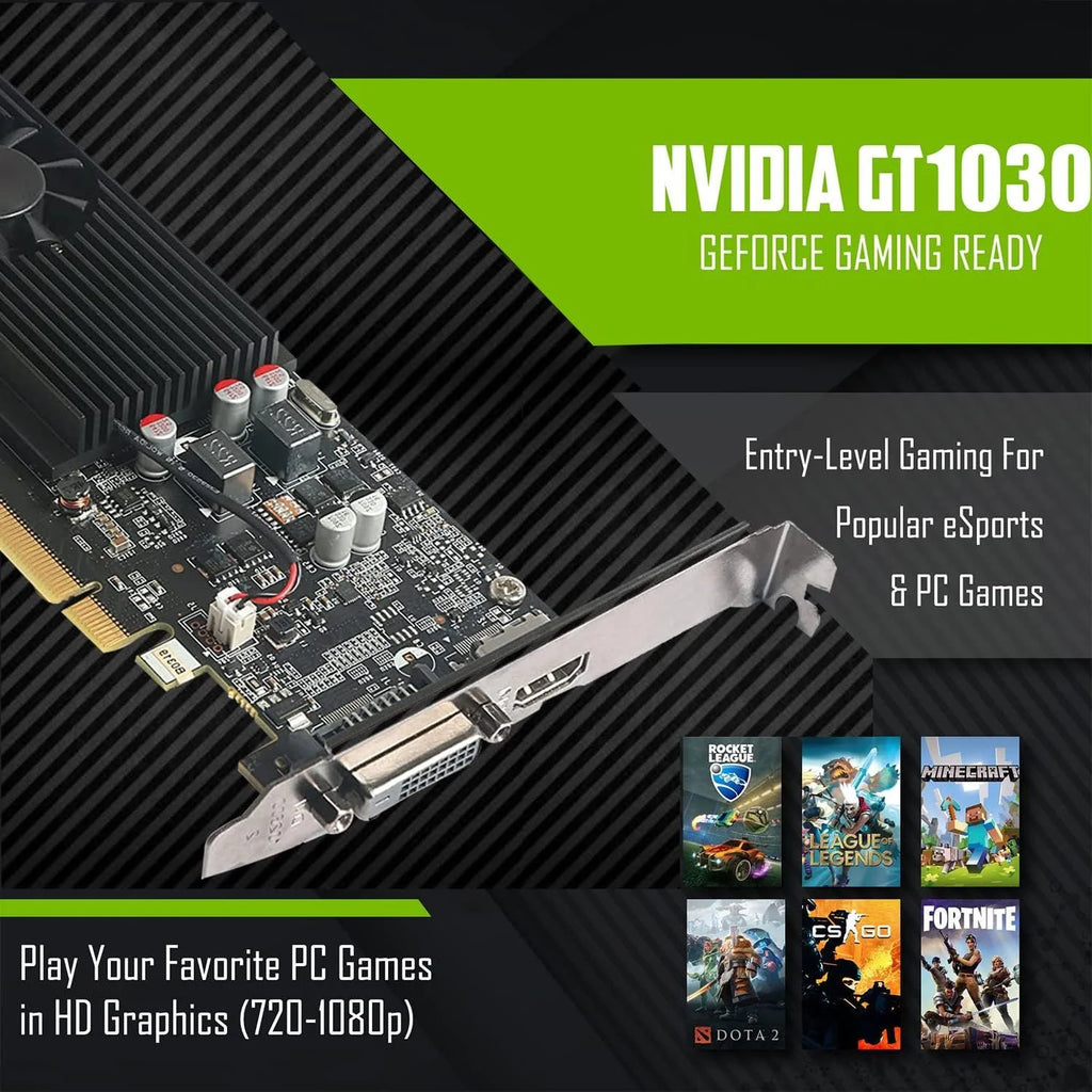 32GB RAM 1TB SSD 4TB HDD Intel i7 6th Gen GT 1030 27 Inch 165hz Gaming Monitor Refurbished Desktop PC J4799