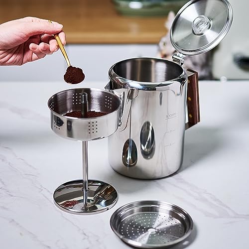 Stainless Steel Stovetop Coffee Percolator (9 Cups) K34890