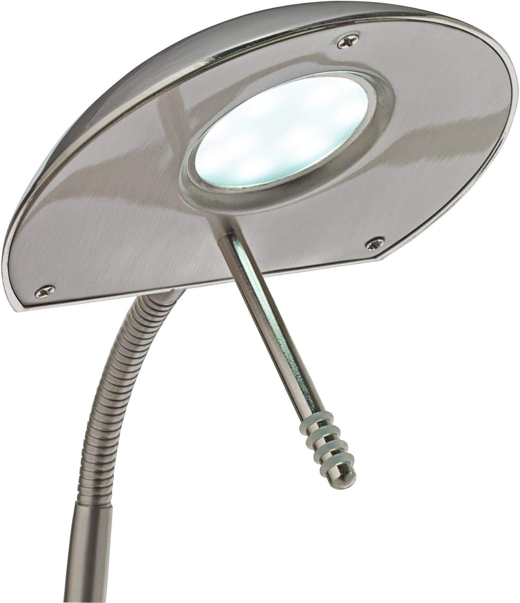Brushed Nickel Silver 2-Light LED Pharmacy Lamp G461