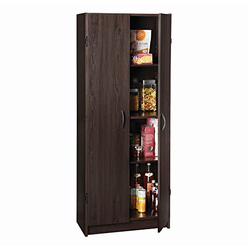 White 2 Door Pantry Cabinet with Adjustable Shelves A37865