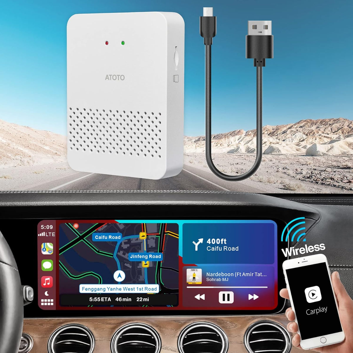 Wireless Carplay Adapter Pack of 2 F7144
