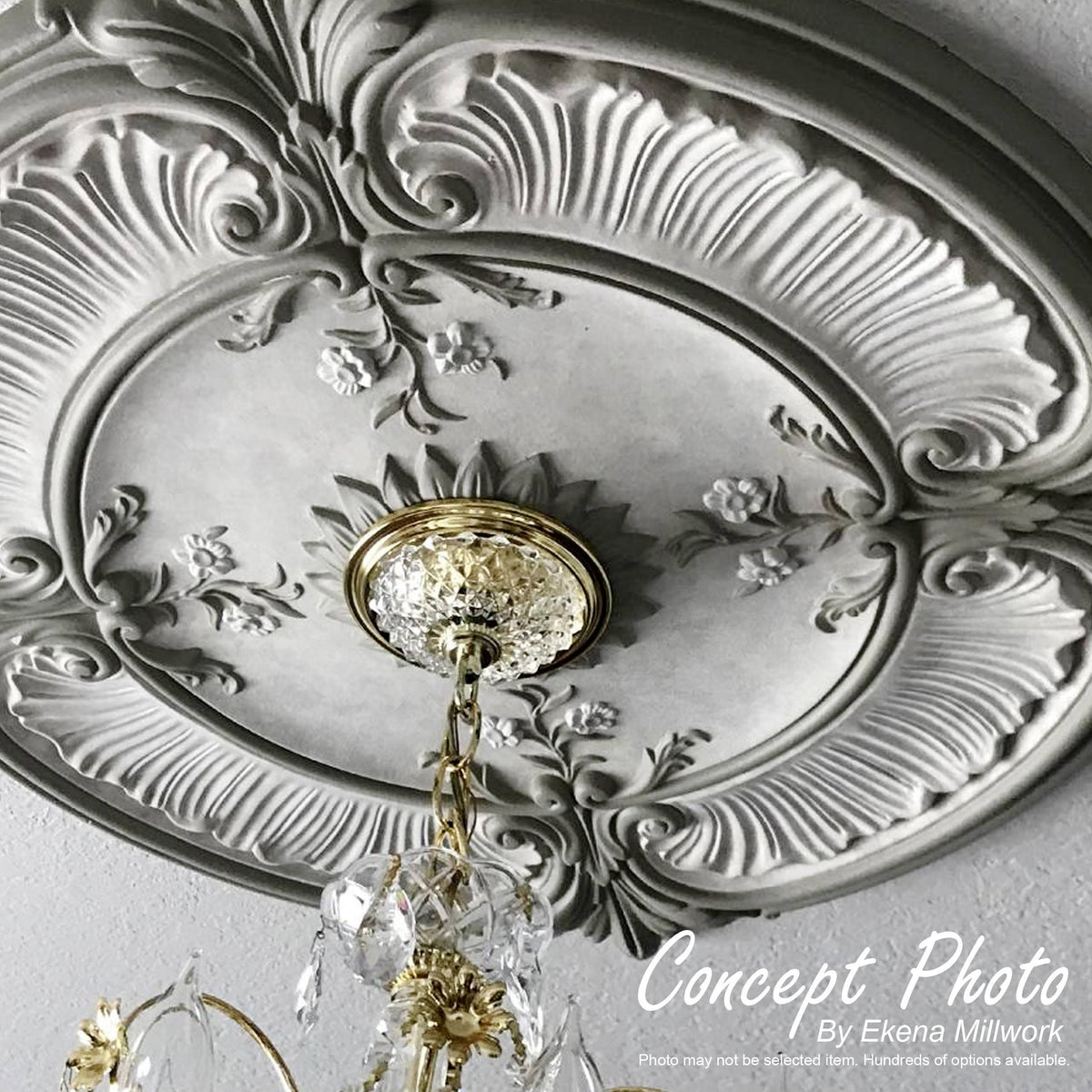 Ribbon with Bow Ceiling Medallion V931051