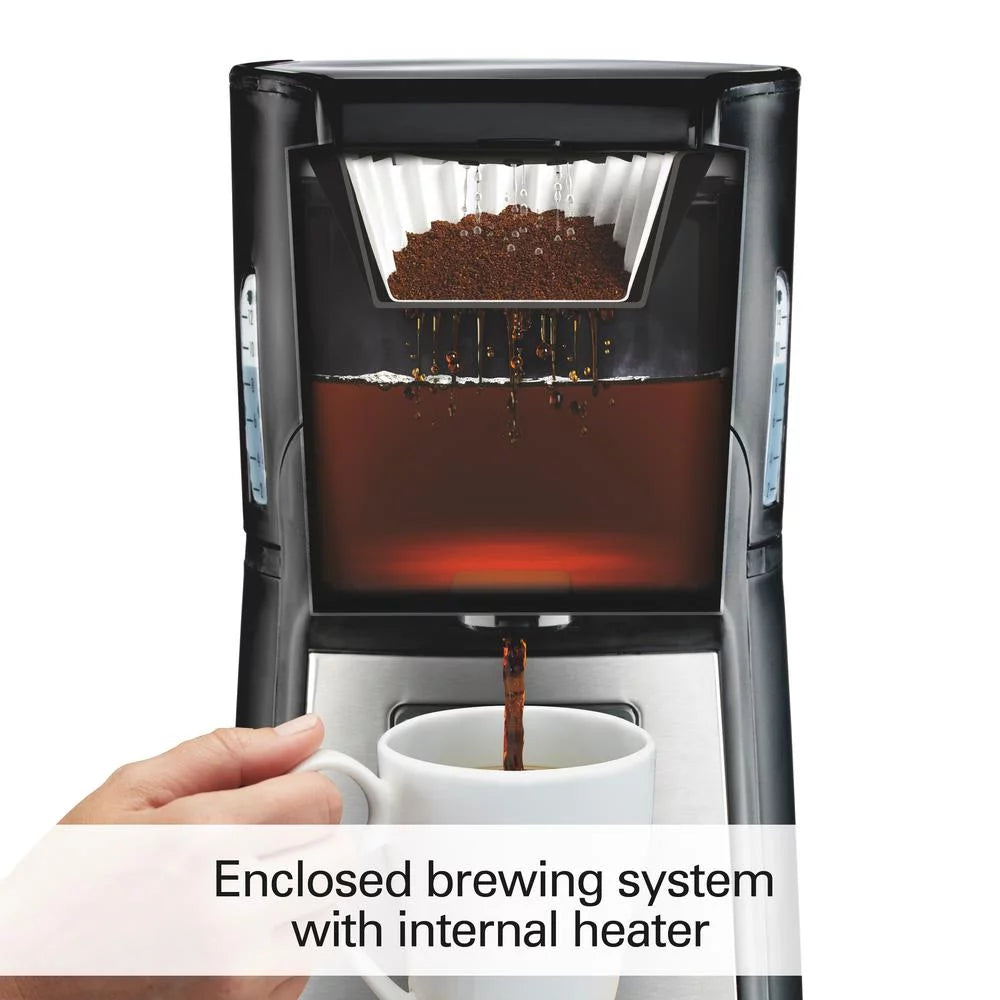 12 Cup Black & Stainless Coffee Maker I7032