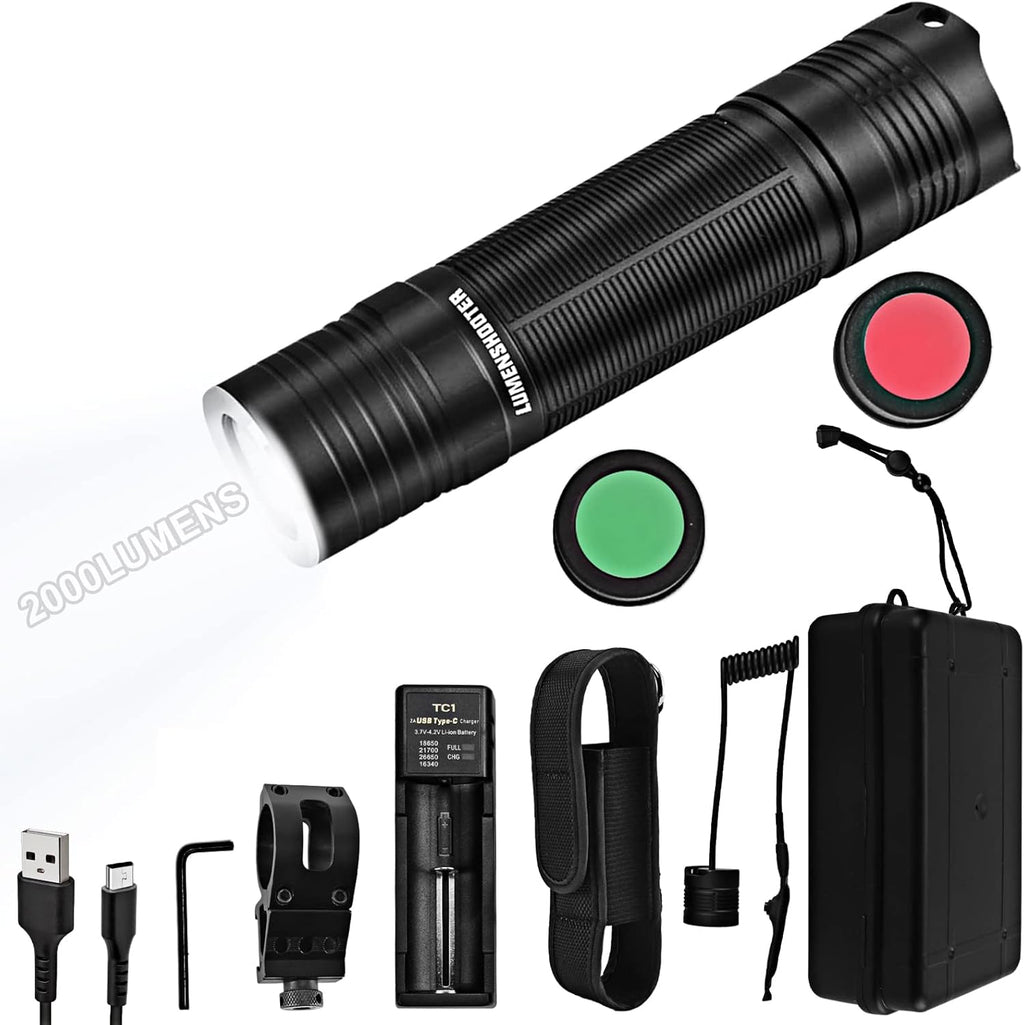 3000 Lumens Picatinny Rail Mount Tactical Flashlight with Pressure Switch C759