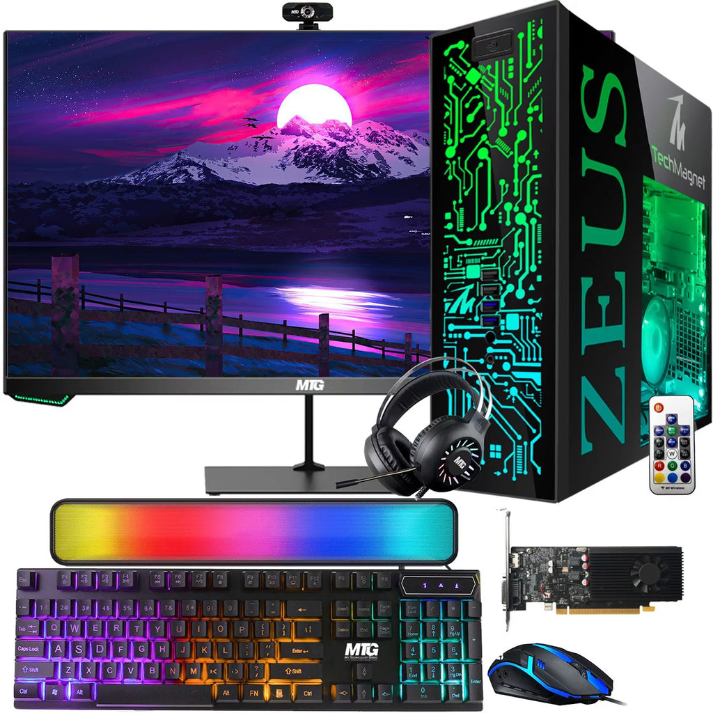 32GB RAM 1TB SSD 4TB HDD Intel i7 6th Gen GT 1030 27 Inch 165hz Gaming Monitor Refurbished Desktop PC J4799