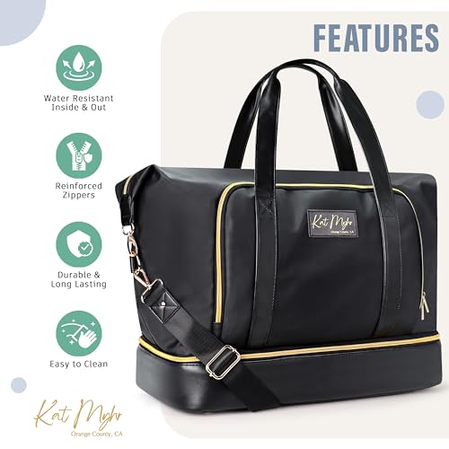 Womens Travel Weekender Bag with shoe compartment U411691