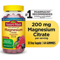 64 Count 200 mg Magnesium Citrate Gummies O805