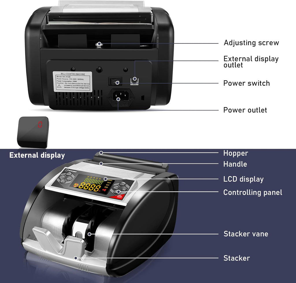 Money Counter Machine with Counterfeit Bill Detector U950