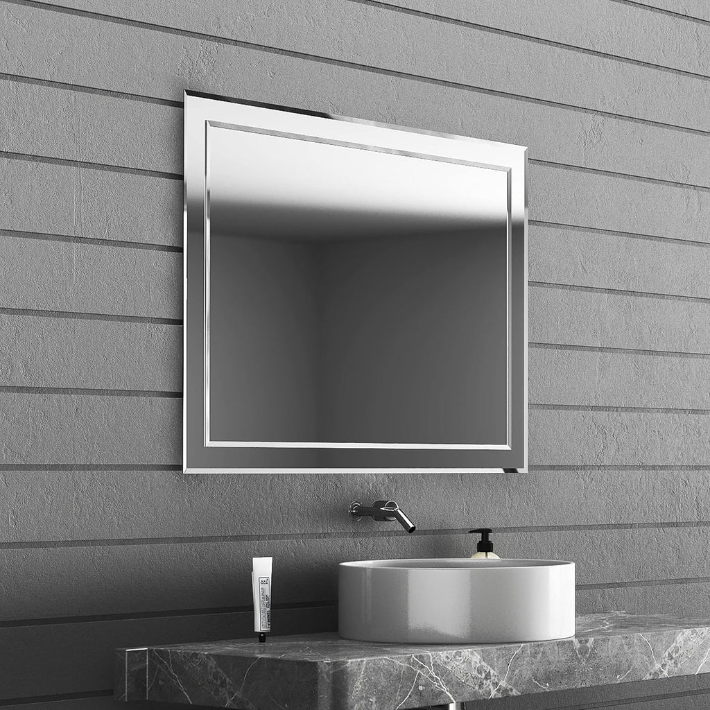 Frameless Rectangular Wall Mounted Double-Layer Mirror N162245