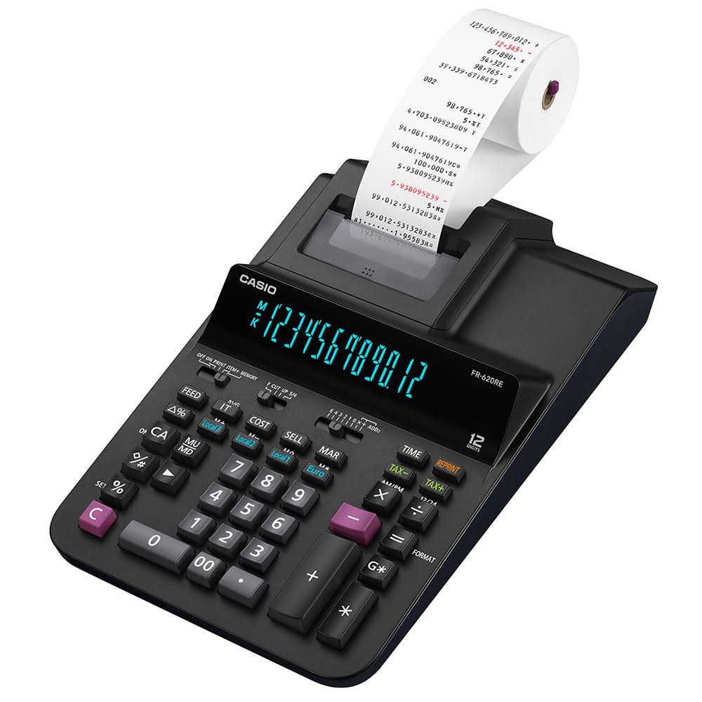12 Digit Printing Calculator Black Q803213