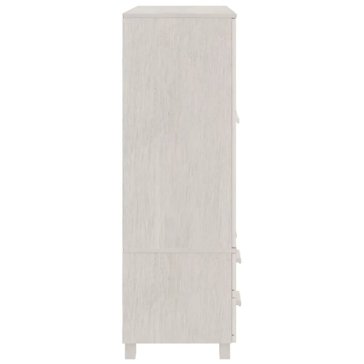 Pine Wood Wardrobe with Doors and Drawers K62272