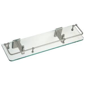 Brushed Nickel 18x22 Glass Shelf C2401