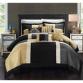 7-Piece Black Patchwork Comforter Set H323
