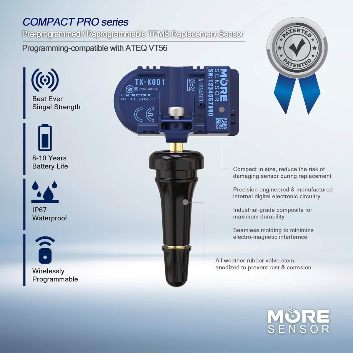 TPMS Tire Pressure Sensor 4-Pack V612