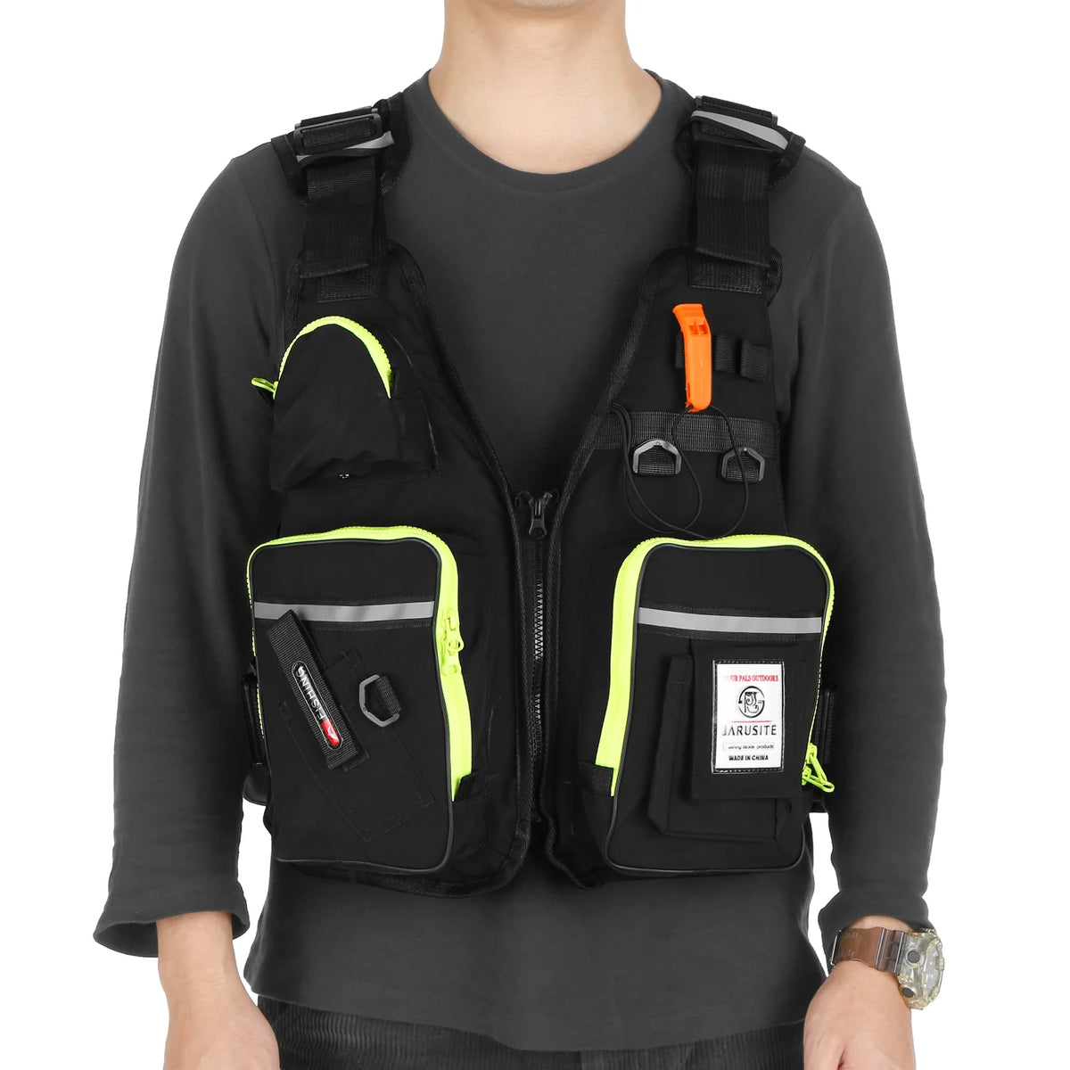 Fly Fishing Jacket Vest with Water Bottle Holder Q249607