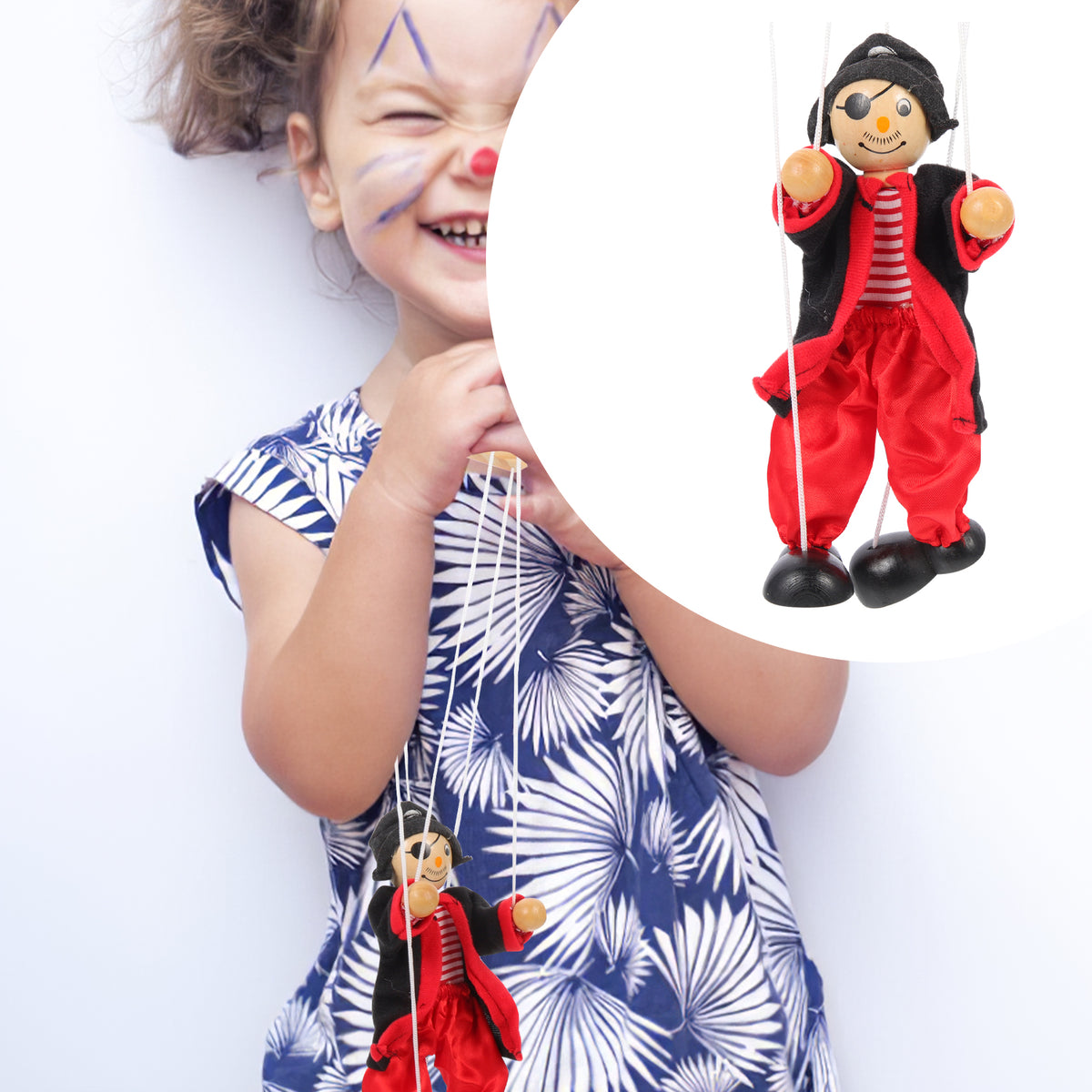 Pirate Wooden Marionette String Puppet S433