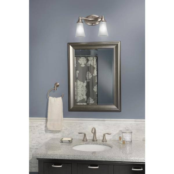 Brushed Nickel 4-Piece Bath Hardware Set with 24 in. Towel Bar A68539