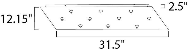 Polished Chrome LED 10 Light Canopy Y99517