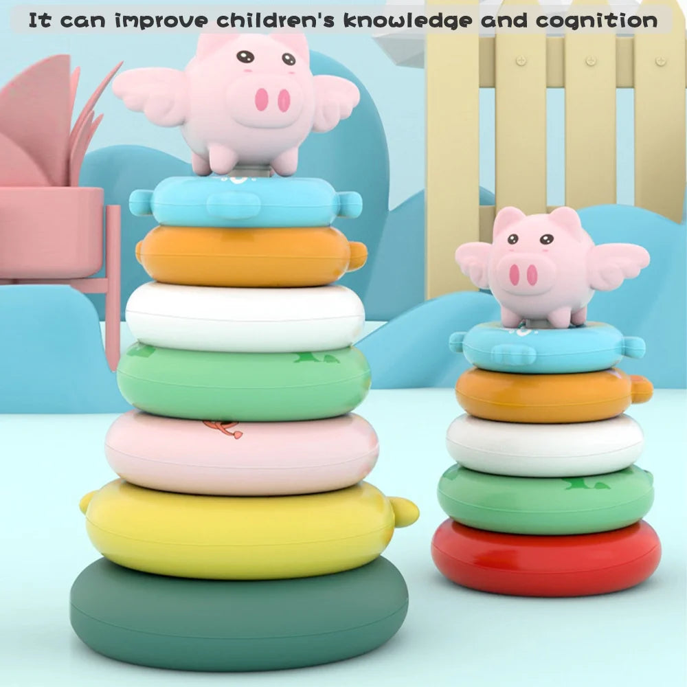 7 Pcs Soft Stacking Rings Toy C107816