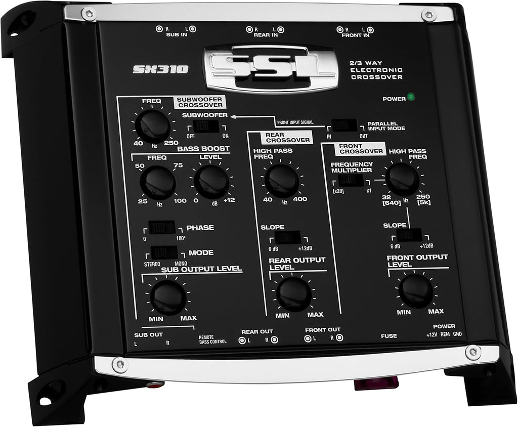 2 Way Car Electronic Crossover with Remote Subwoofer Control X986