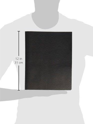 Black Embossed 2-Pocket Folders with Prongs, 25/Box J88447