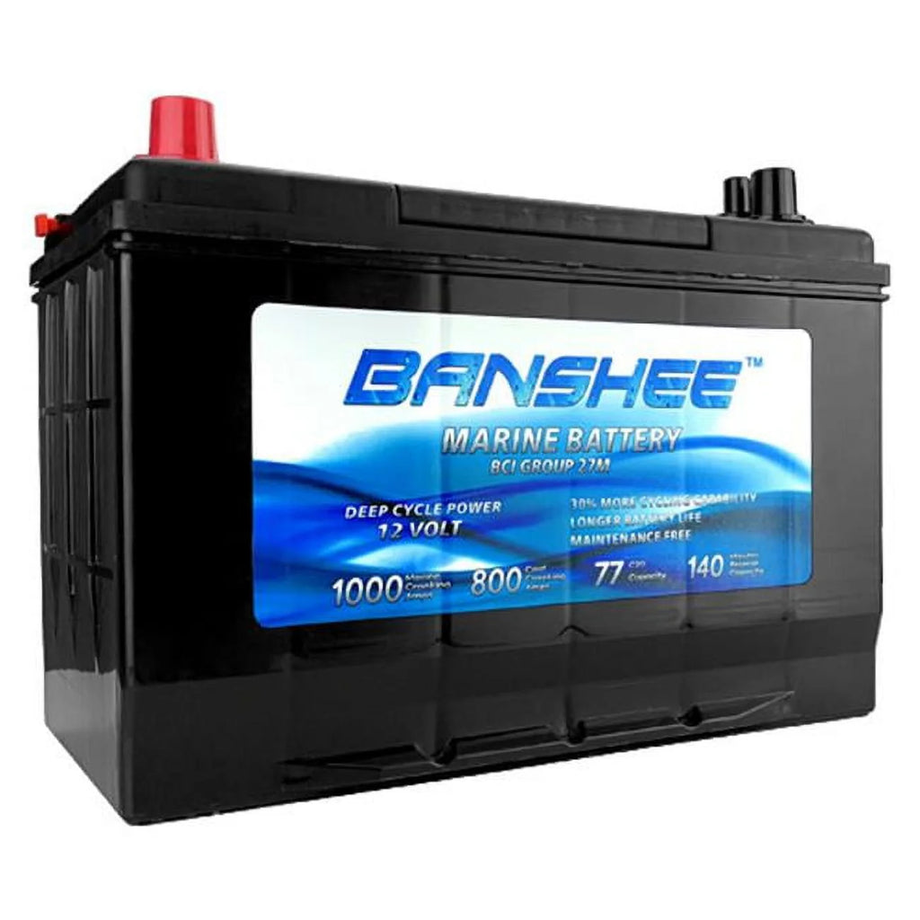 12V 77Ah Deep Cycle Marine Battery Group Size 27 U1965