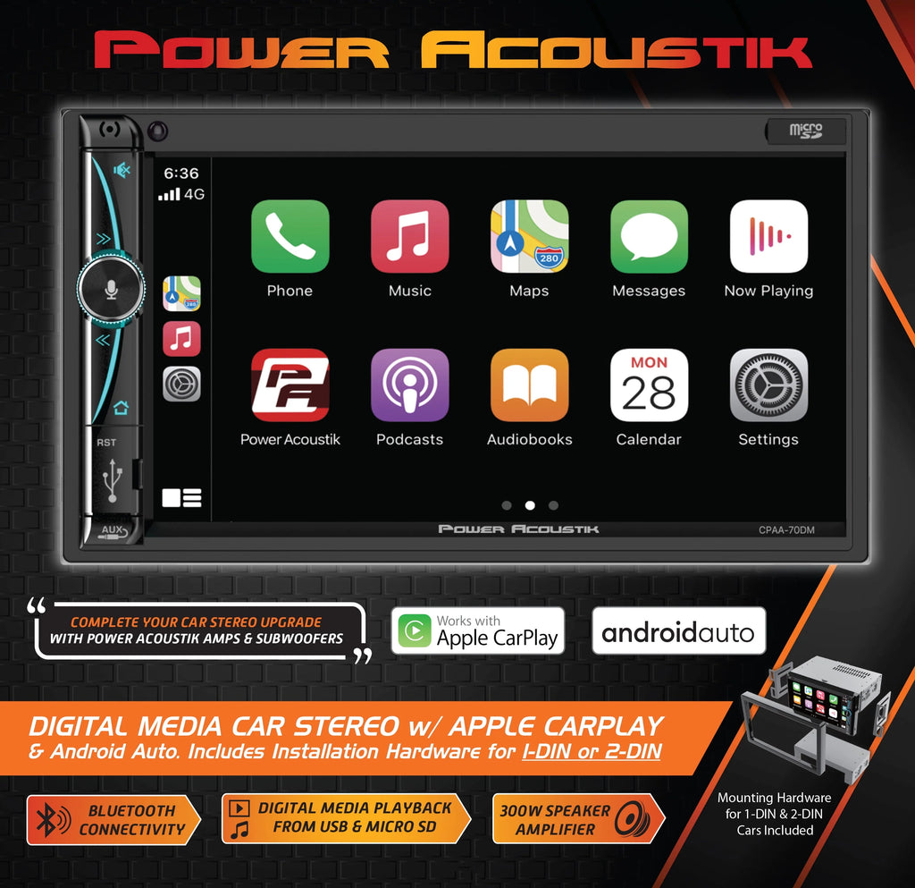 7 Mechless HD LCD Capacitive Touchscreen Bluetooth Car Stereo with 2 6.5 Speakers U314