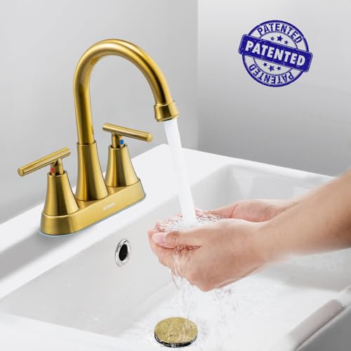 4 inch Matte Black 2-Handle Centerset Bathroom Sink Faucet with Pop-up Drain L989