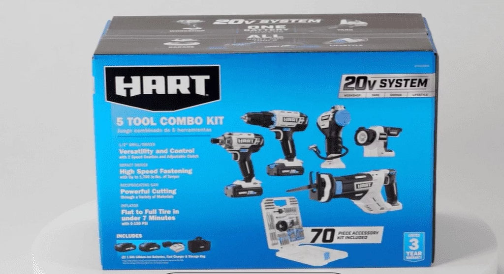 20-Volt 5-Tool Battery-Powered Combo Kit with 70-Piece Accessory Set B343594