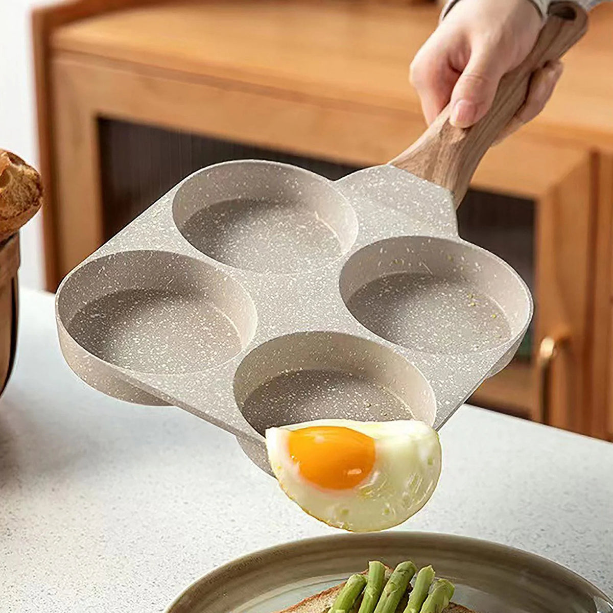 4 Holes Nonstick Egg Pancake Pan Skillet O2504