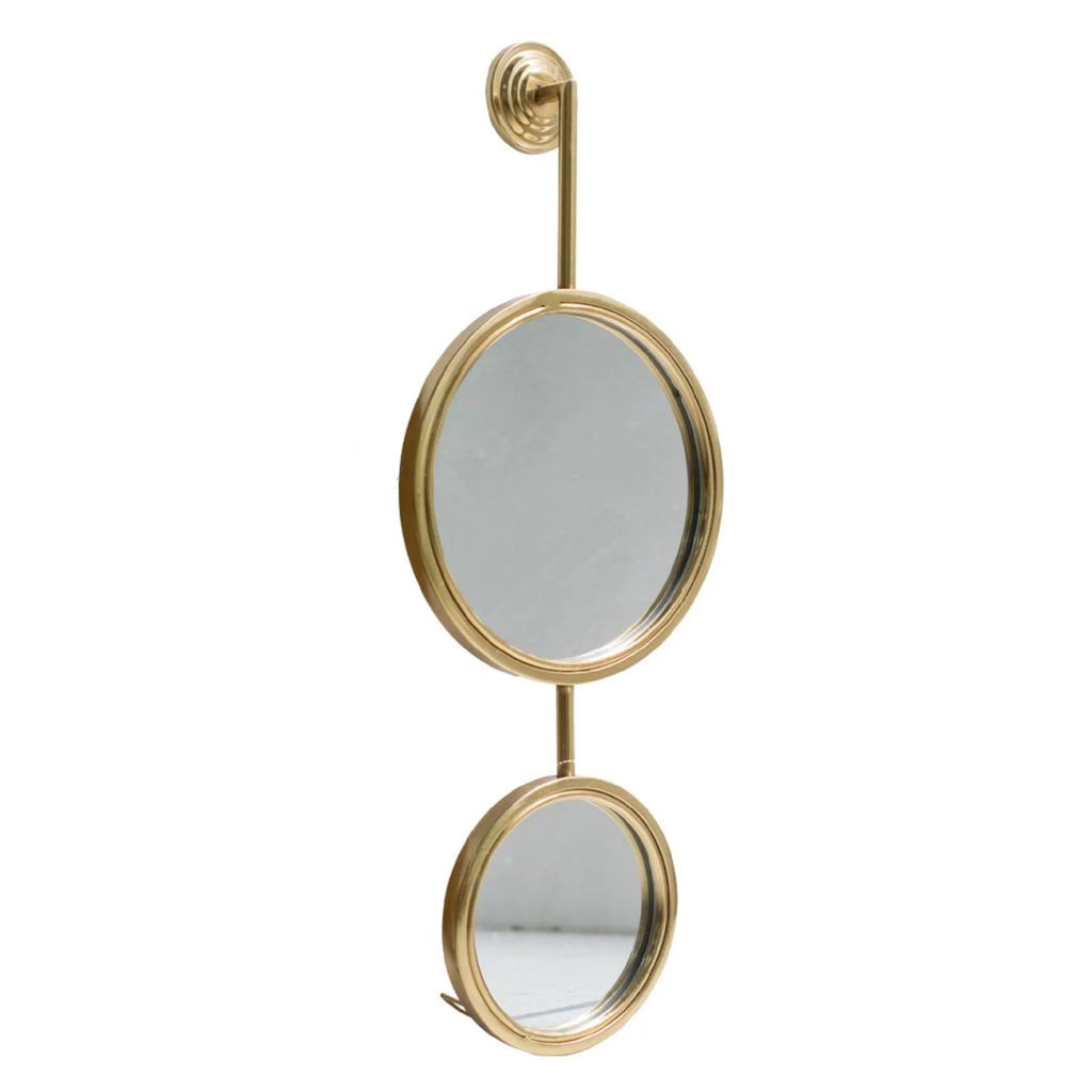 28.5" Gold Framed Round Wall Mounted Mirror J6771