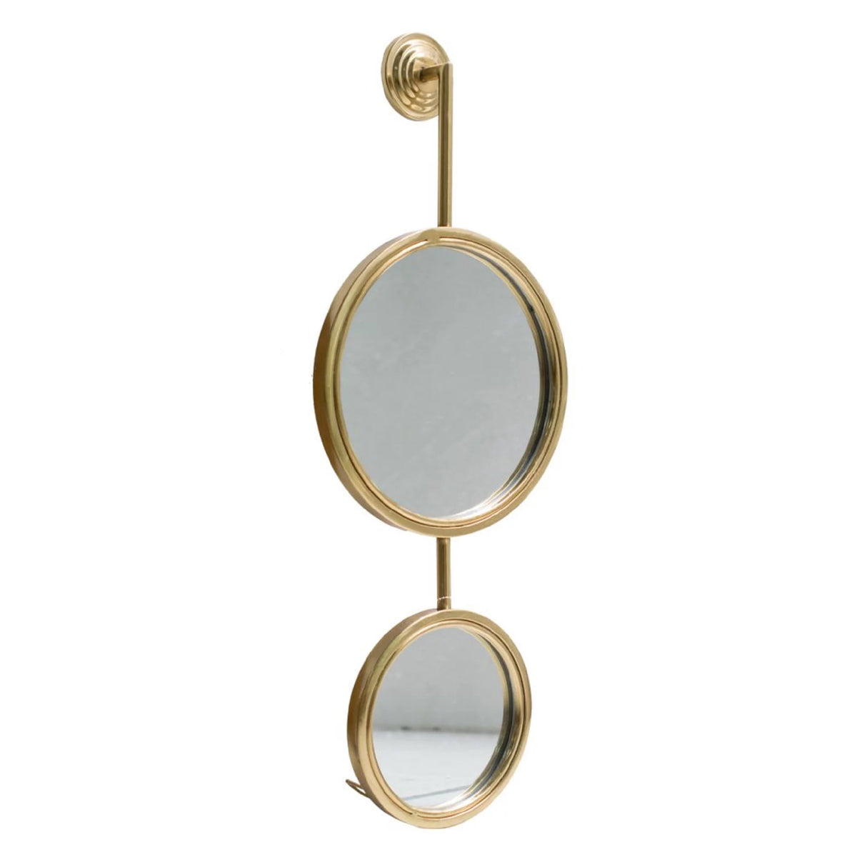 28.5" Gold Framed Round Wall Mounted Mirror J6771