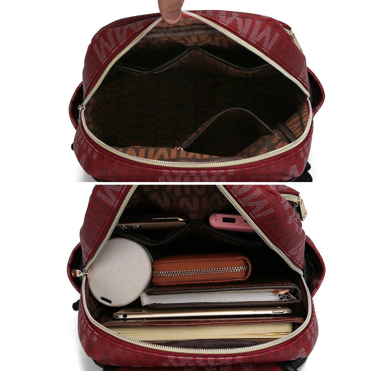 Black Vegan Leather Backpack B156